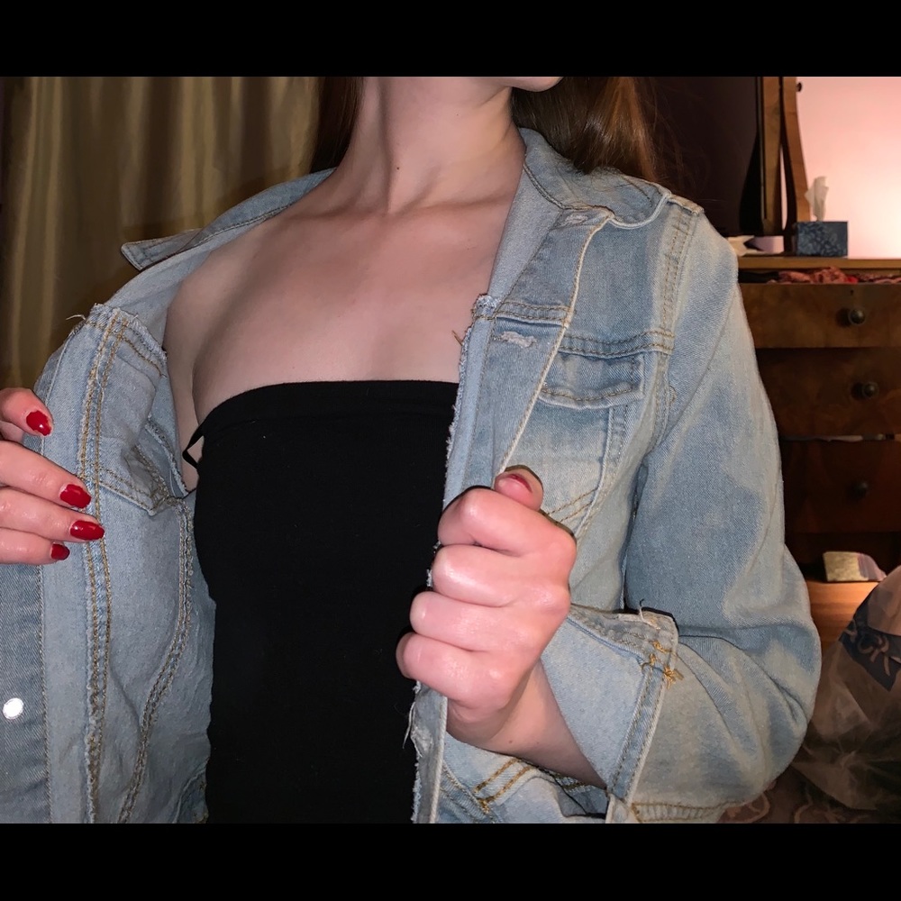 Light-wash denim jacket